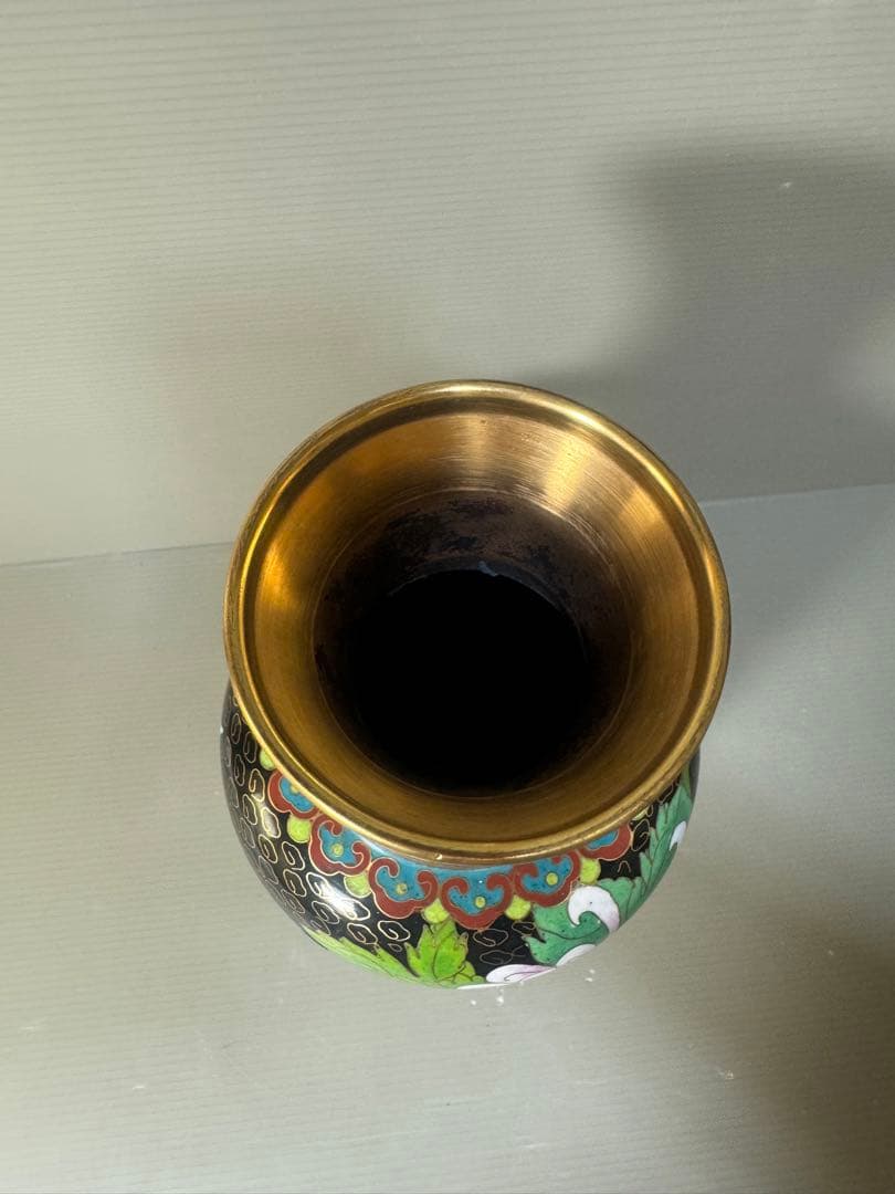 2491 七宝焼 景泰藍 琺瑯 花瓶