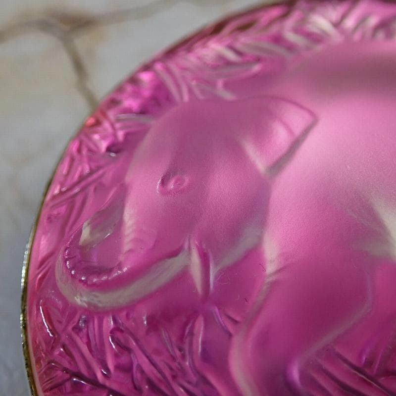 RU-6042 ラリック LALIQUE ブローチ (ピンク)