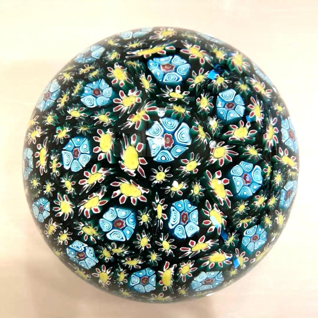 Murano Glass ムラーノガラス ペーパーウエイト ミルフィオリ 【美品