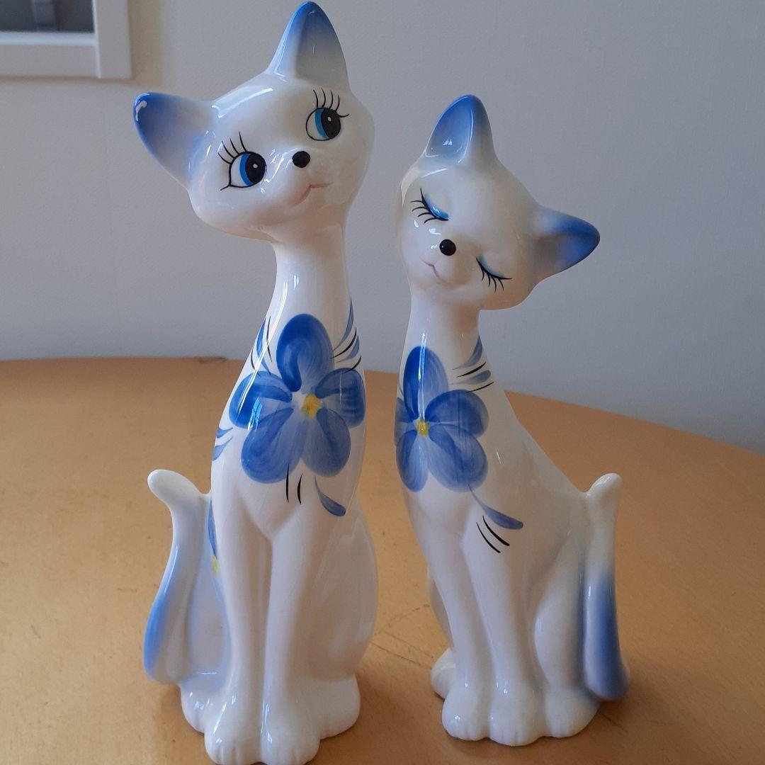 昭和レトロ 猫の置物 - メルカリ