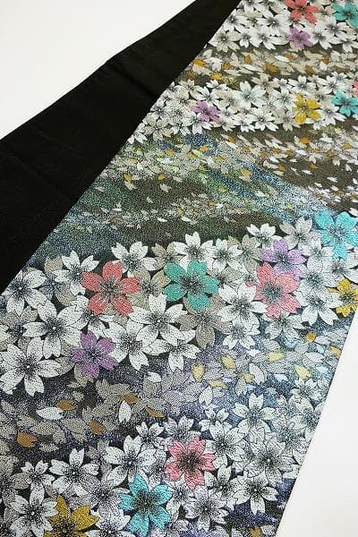 329.黒の総絞り 振袖7点セット 正絹 フルセット 成人式 329.黒の総絞り