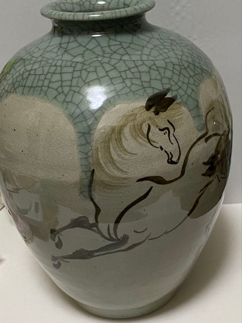 相馬焼大堀相馬 花瓶 花器 飾り壺 置物大壷