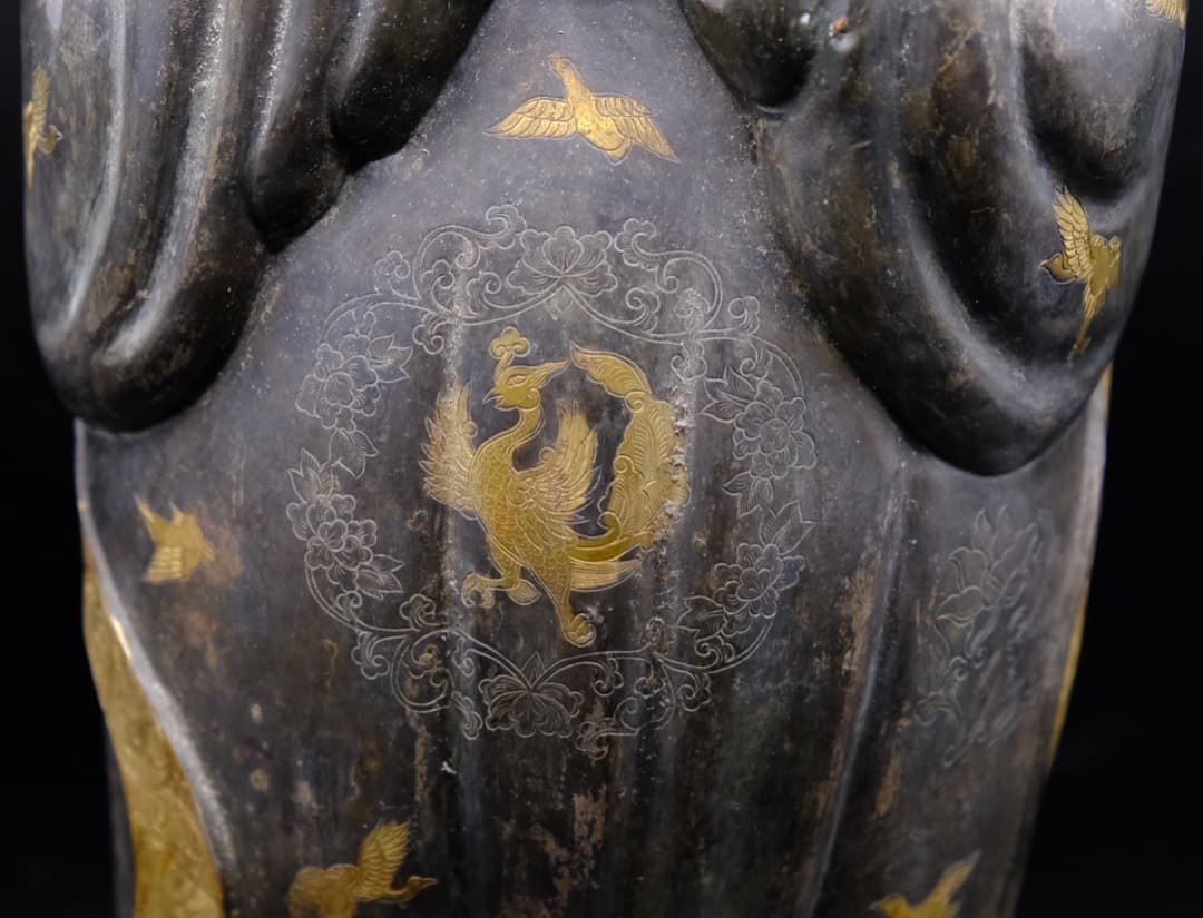 希少中国美術唐婦人像細密象嵌金属工芸銀銅古玩総重量2031.8g