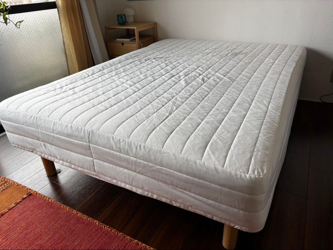 【無印】脚付マットレス・ポケットコイル・ダブル(脚26cm)【送料無料】