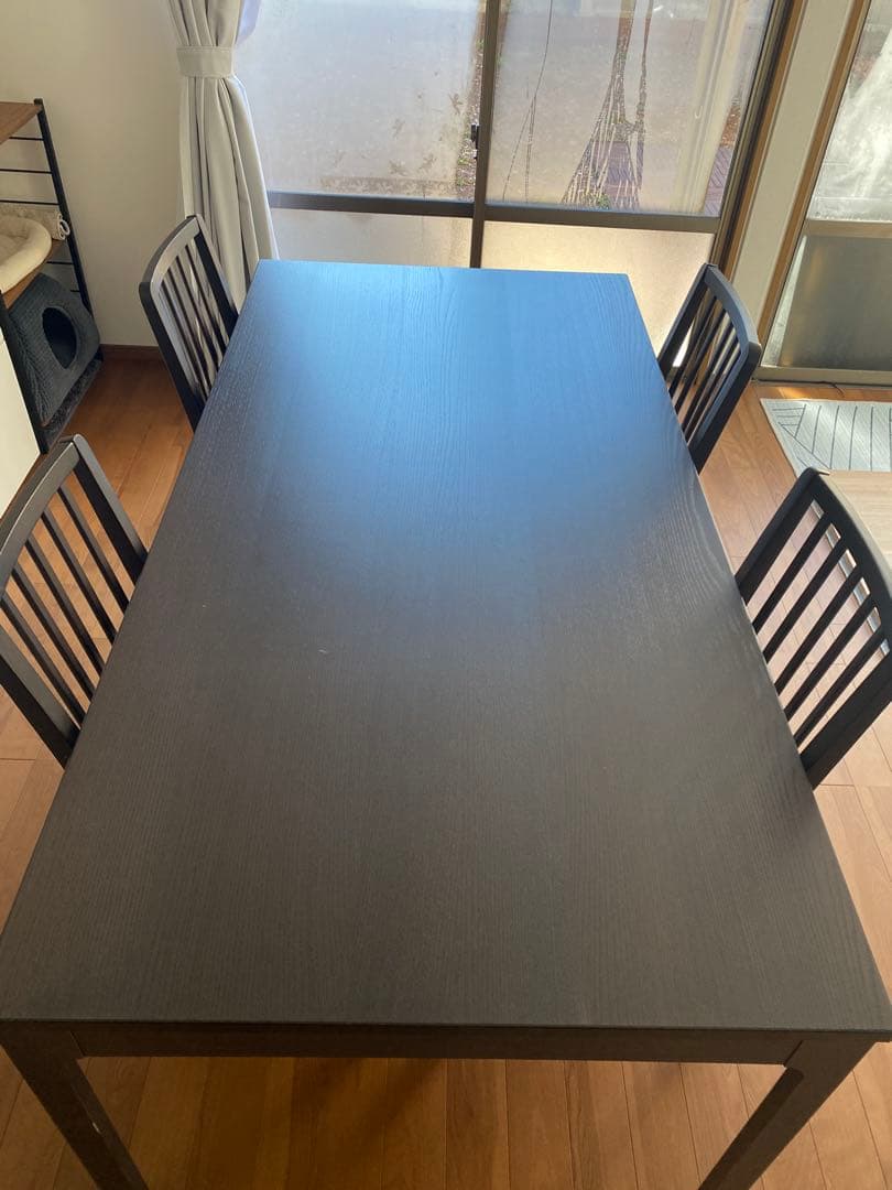 【京都市引き取りのみ】IKEA ダイニングテーブル&チェア　エーケダーレン