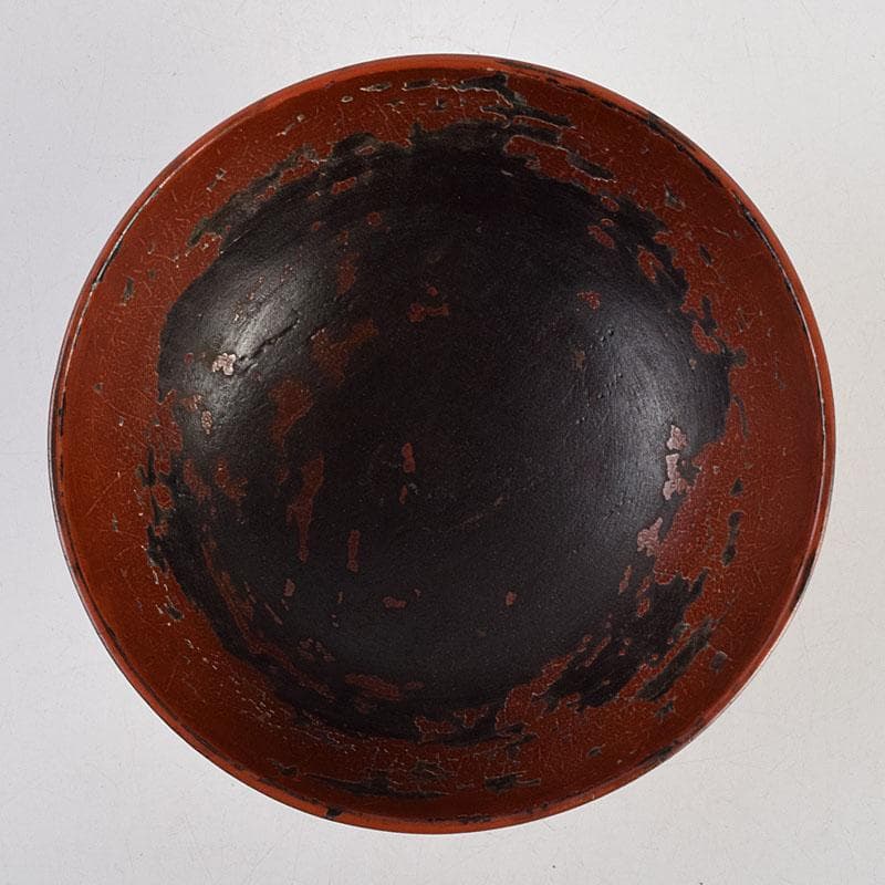 根来塗　時代根来　朱塗　在銘　椀　時代箱　C　R9401