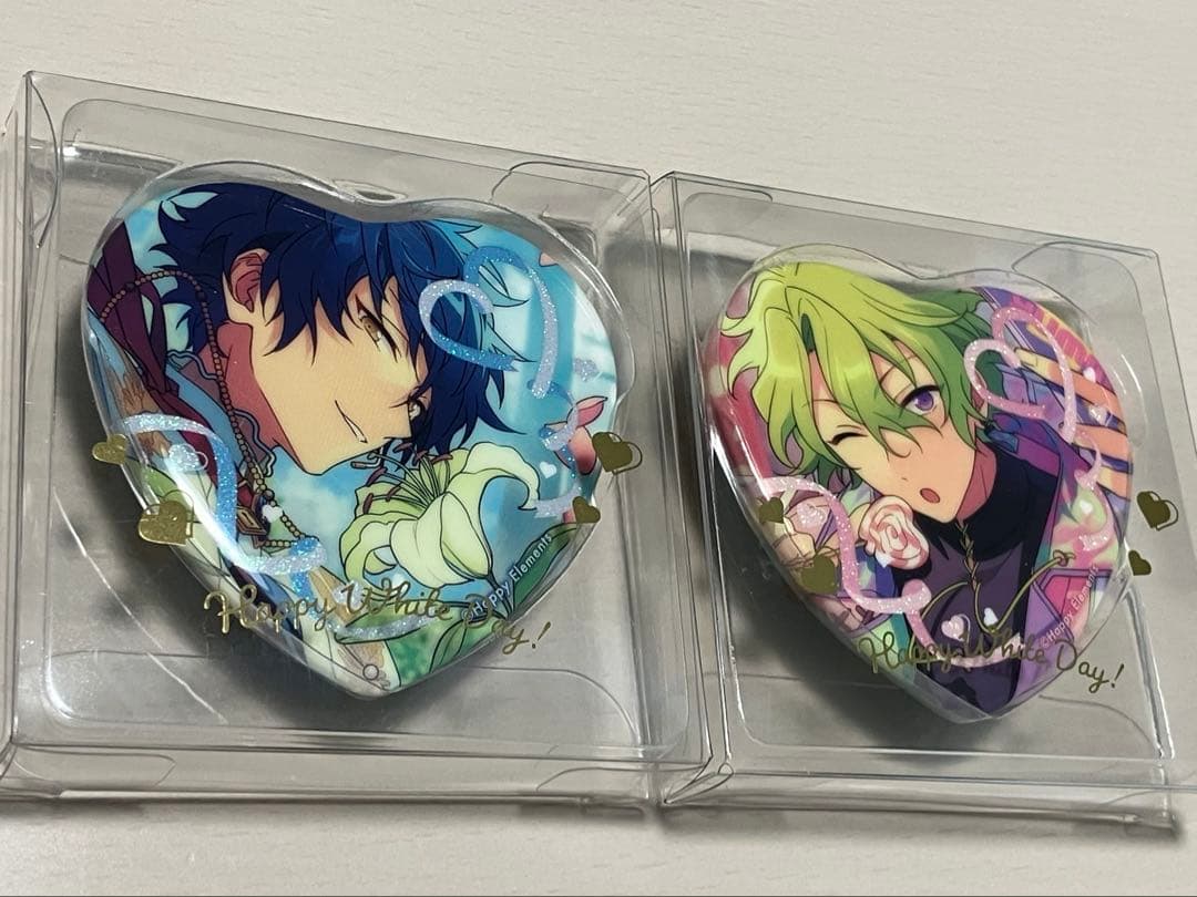 あんスタ ホワイトデーハート缶バッジ Eden 巴日和 漣ジュン - メルカリ