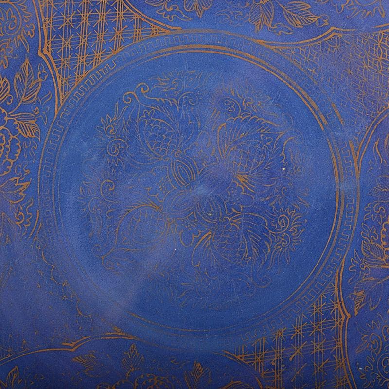 伊万里焼 古伊万里 瑠璃金彩 飾皿 大皿 直径約41㎝ C 5652C