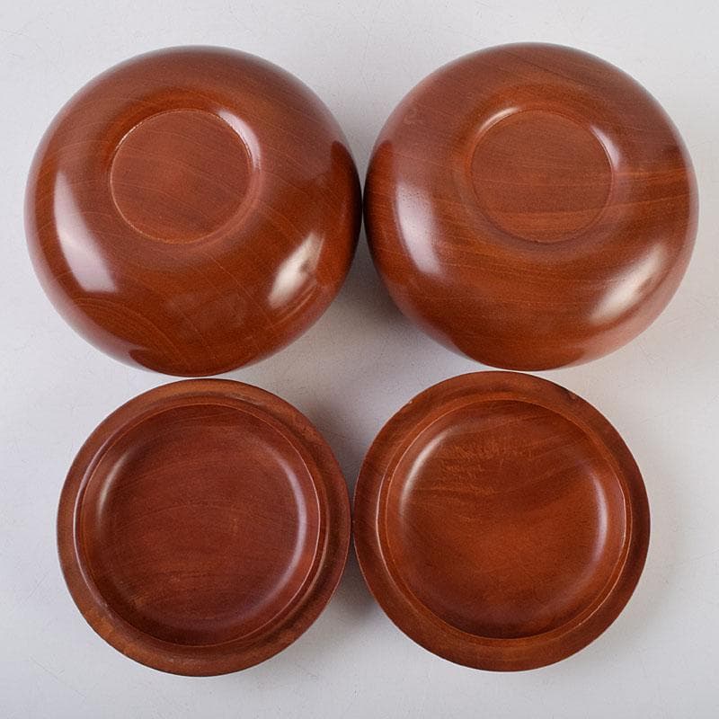 囲碁　碁石　本蛤碁石　那智黒碁石　碁笥　一套　時代箱付　M　R9282B