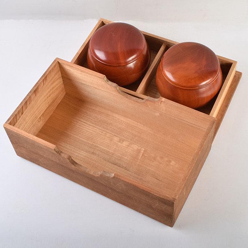 囲碁　碁石　本蛤碁石　那智黒碁石　碁笥　一套　時代箱付　M　R9282B