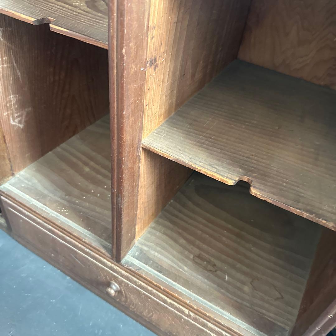 木製棚タンス、本棚 STOP SMOGステッカー