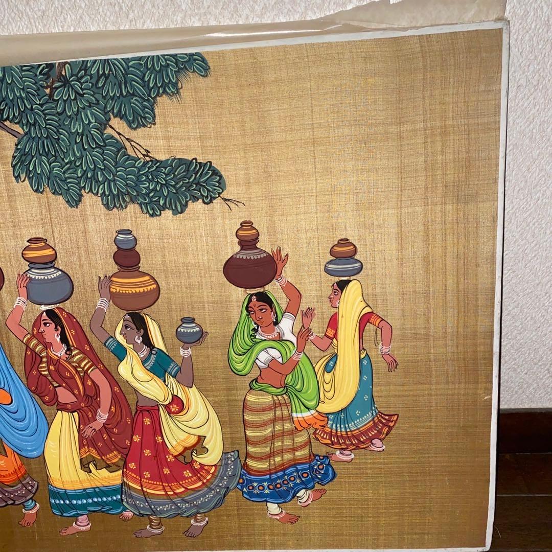 そろそろ残り少なく（´-`）【インド布絵】「GARWA DANCE」／送料込