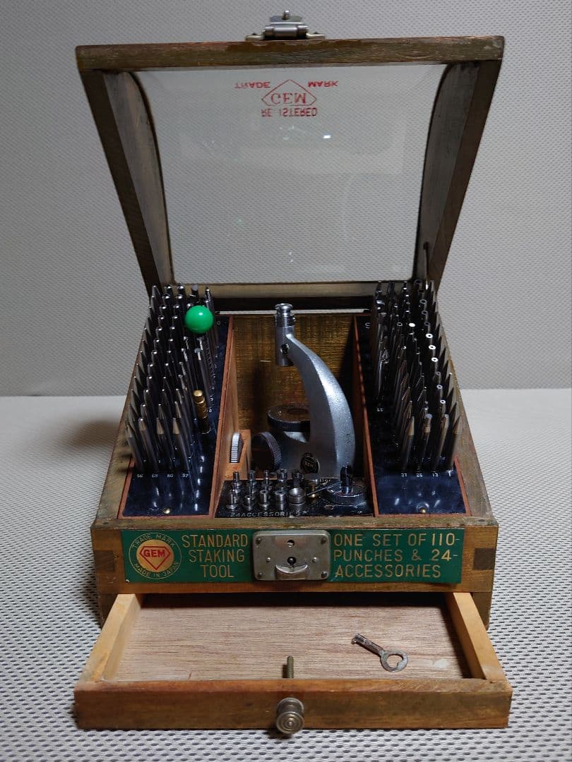 タガネ GEM 時計修理 タガネ ポンス台 ヴィンテージ セット 時計修理