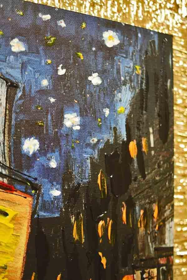 イタリア 額絵 アートフレーム 夜のカフェテラス ゴッホ 4030-190G