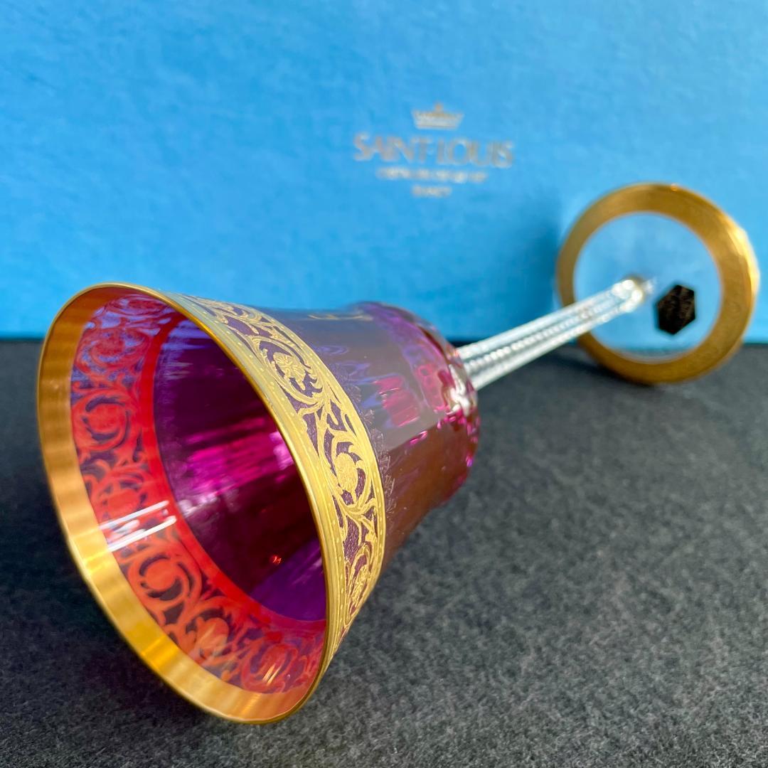 希少 フランス サンルイ シスル ティスル ホック ワイン グラス 新品 24K