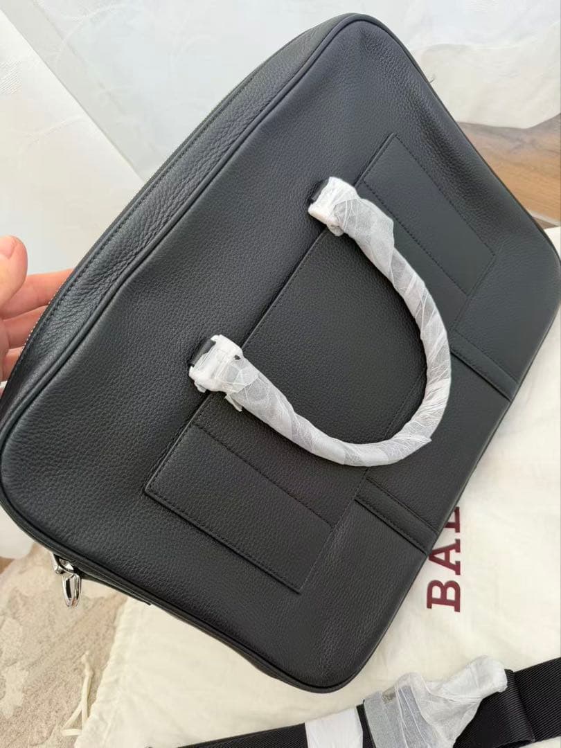 BALLY バリー　MALESO 2WAY ブラックレザー ビジネスバッグ