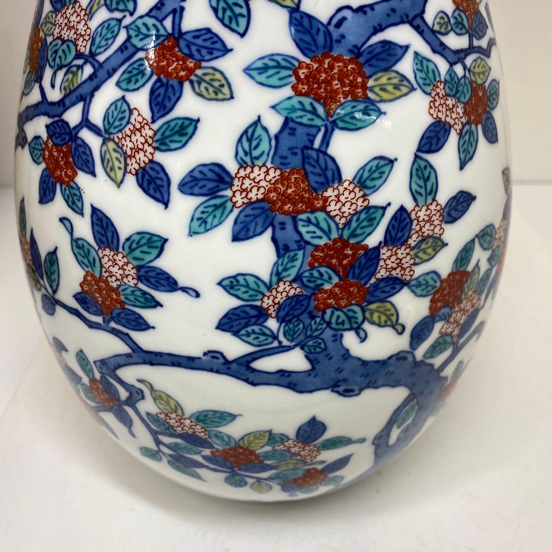 今泉今右衛門　花入　共箱　高さ約28.1㎝ タニト　東さ7-0310③