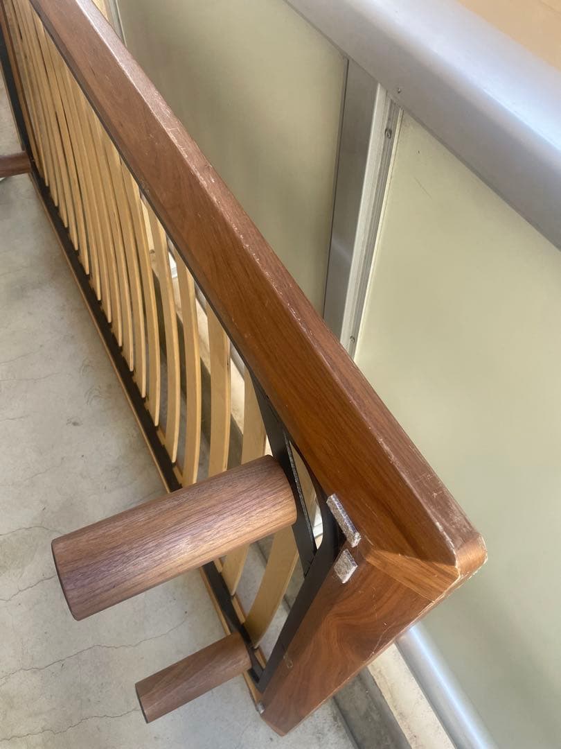 【引取限定】無印シングルベッドフレーム ナチュラルウッド