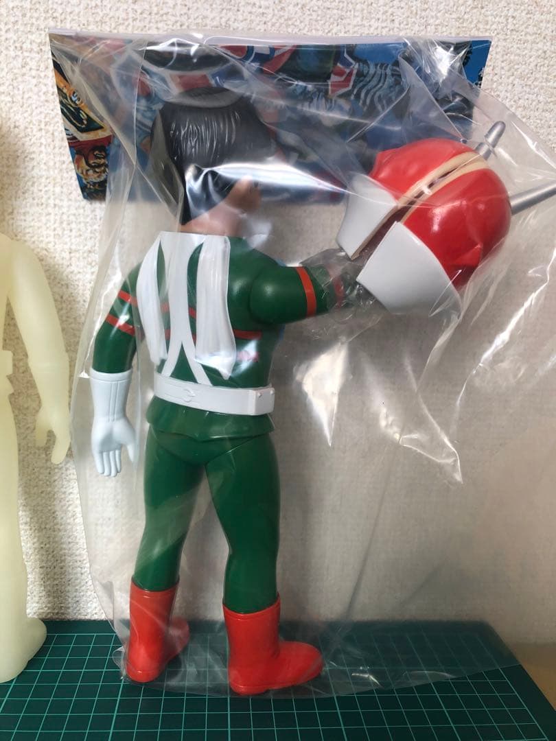 面取れ★仮面ライダーV3★2体セット★蓄光版　石森プロ　ポピーJAPAN