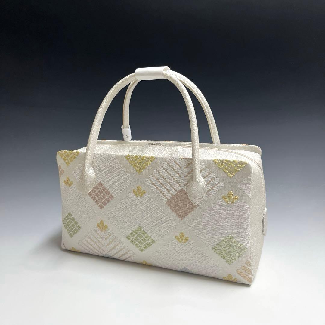 新品未使用品　京都 西陣織正絹帯地使用　利休バッグお茶席　25913