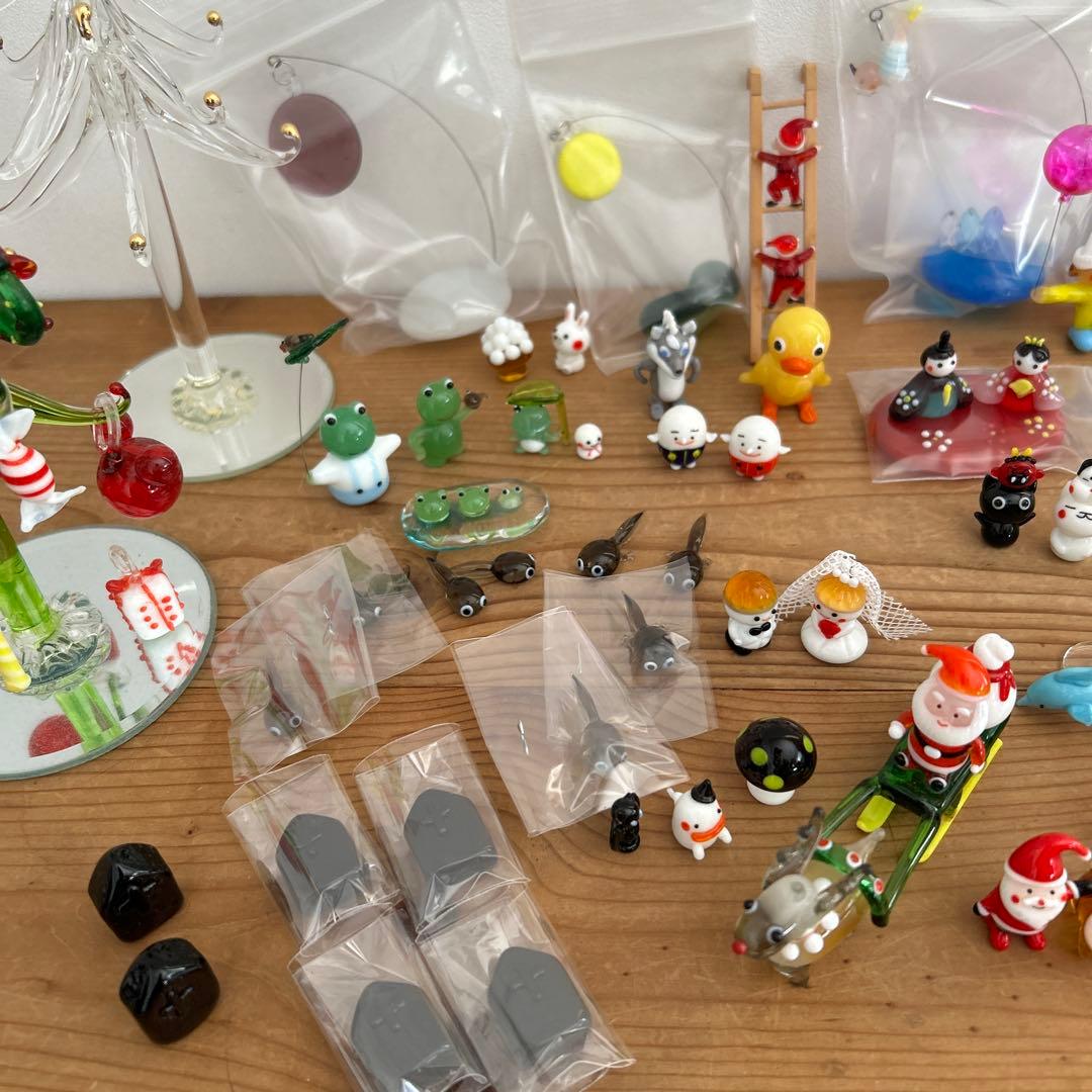 ガラス細工 新品 クリスマス ツリー ハロウィン ダルマ ひなまつり