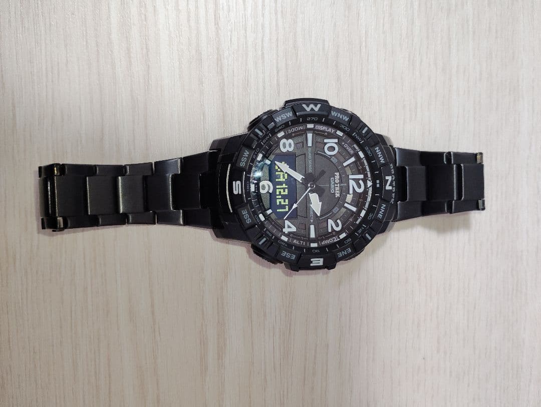 PRO TREK ブラック アナログ腕時計