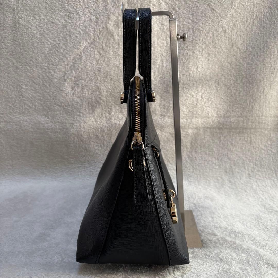 ✨️美品✨️ FURLA フルラ レザー ハンドバッグ 2WAY ブラック 黒