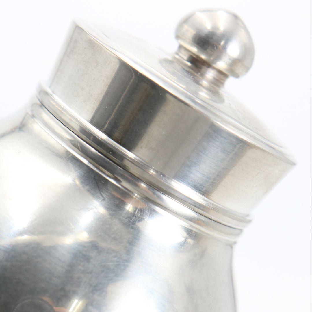 静寿居 辻井蔵苑造 純錫貞式茶入 茶心壷 煎茶道具　共箱共布　M960