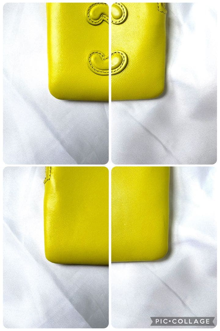 極美品✨セリーヌ キュイルトリオンフケース キーリング ライトグリーン