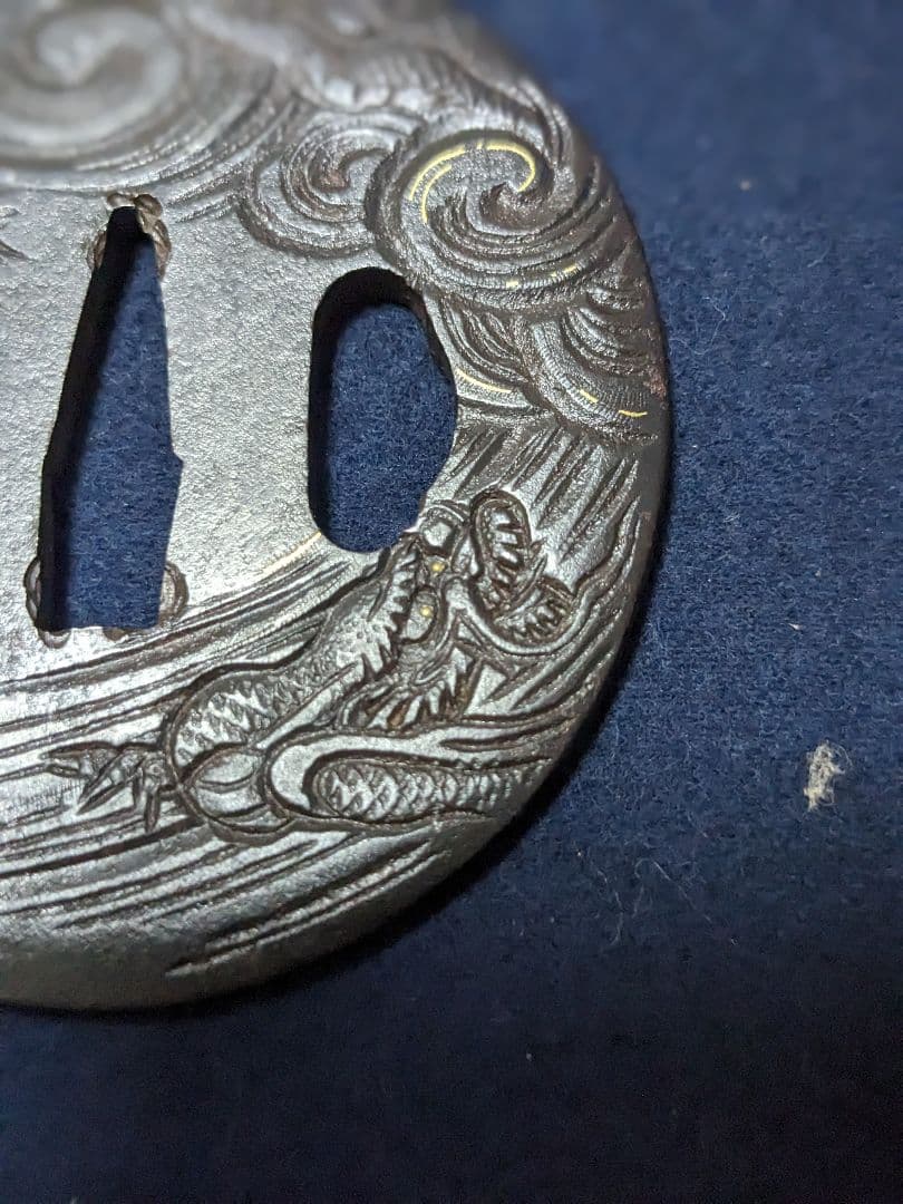 日本刀鍔時代物状態抜群！龍