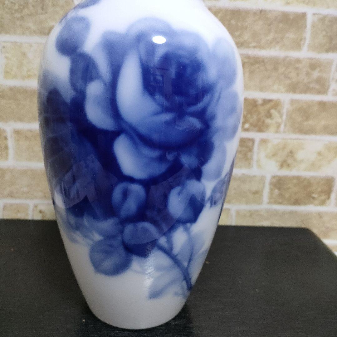 大倉陶園 ブルーローズ 花瓶 花生 花器 23cmサイズ - メルカリ
