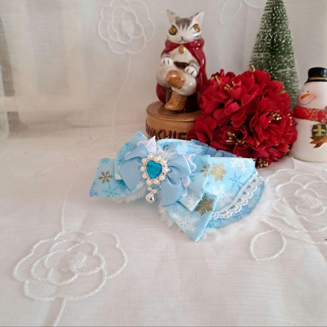 クリスマス、ファータイプ(ゴールド)わんちゃん猫ちゃん用襟つき首輪