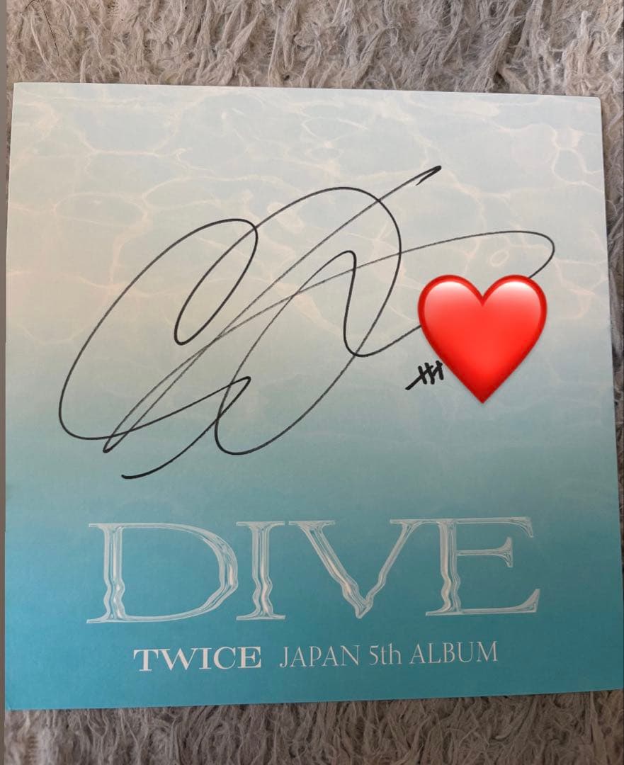 TWICE サナ 直筆サイン入りチェキ DIVE TWICE サナ サイン入りチェキ 8