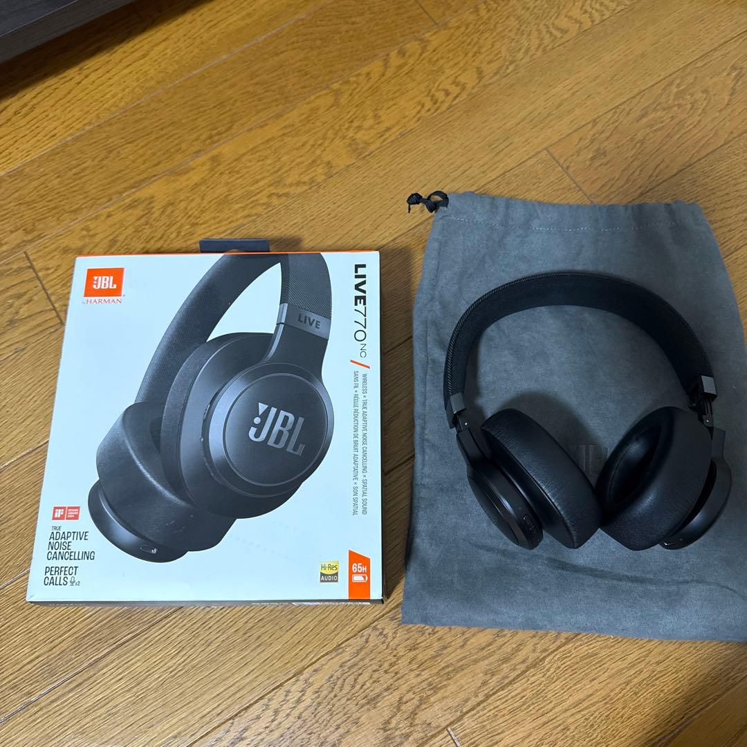 JBL LIVE 770NC ワイヤレスヘッドホン ブラック - メルカリ