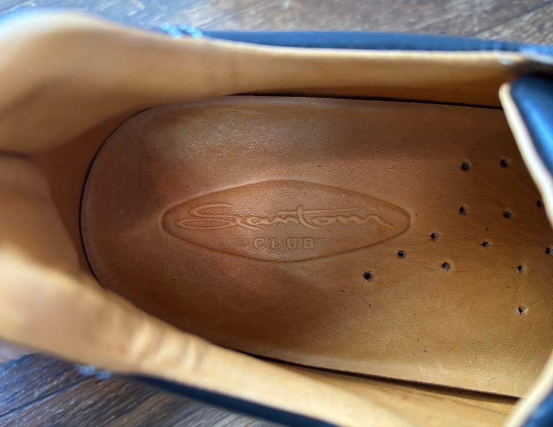 【SANTONI】未使用展示品！ サントーニ レザーデッキシューズ26.5cm