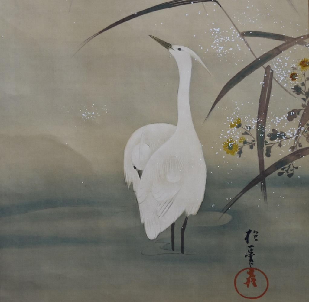 コロナ制圧祈願還元キャンペーン・高級絹本軸 酒井抱一筆