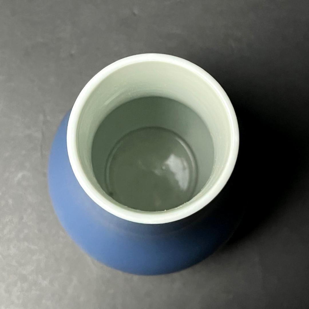 唐物 天藍釉瓶 大清康煕年製 款 中国美術 古玩 SN30