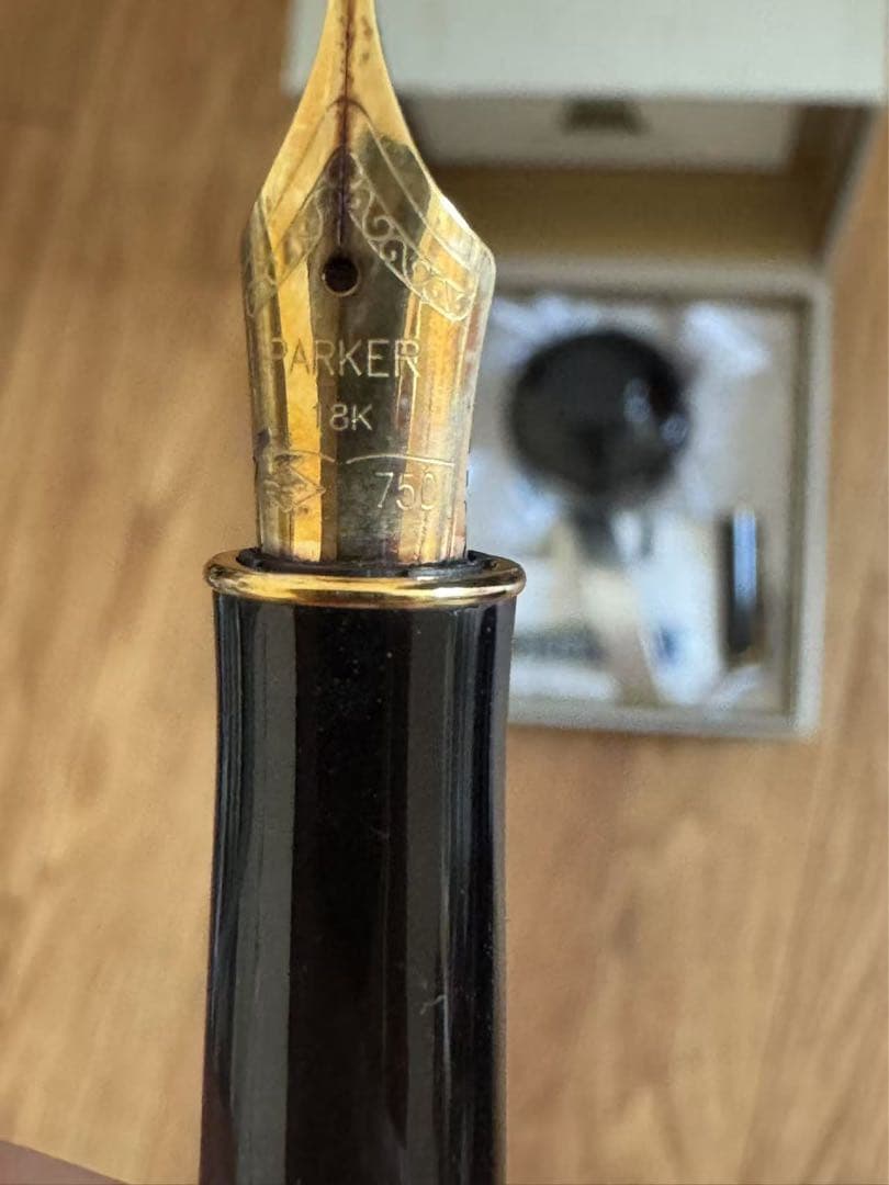 PARKER SONNET 万年筆セット インク付き、18金750