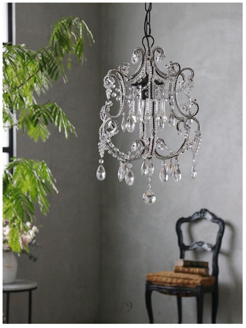 【専用】サラグレース シャンデリア 1灯Juliaシャビーグレー LED 専用】サラグレース シャンデリア 1灯Juliaシャビーグレー LED