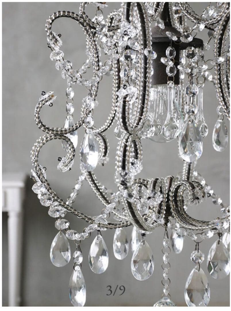 専用】サラグレース シャンデリア 1灯Juliaシャビーグレー LED