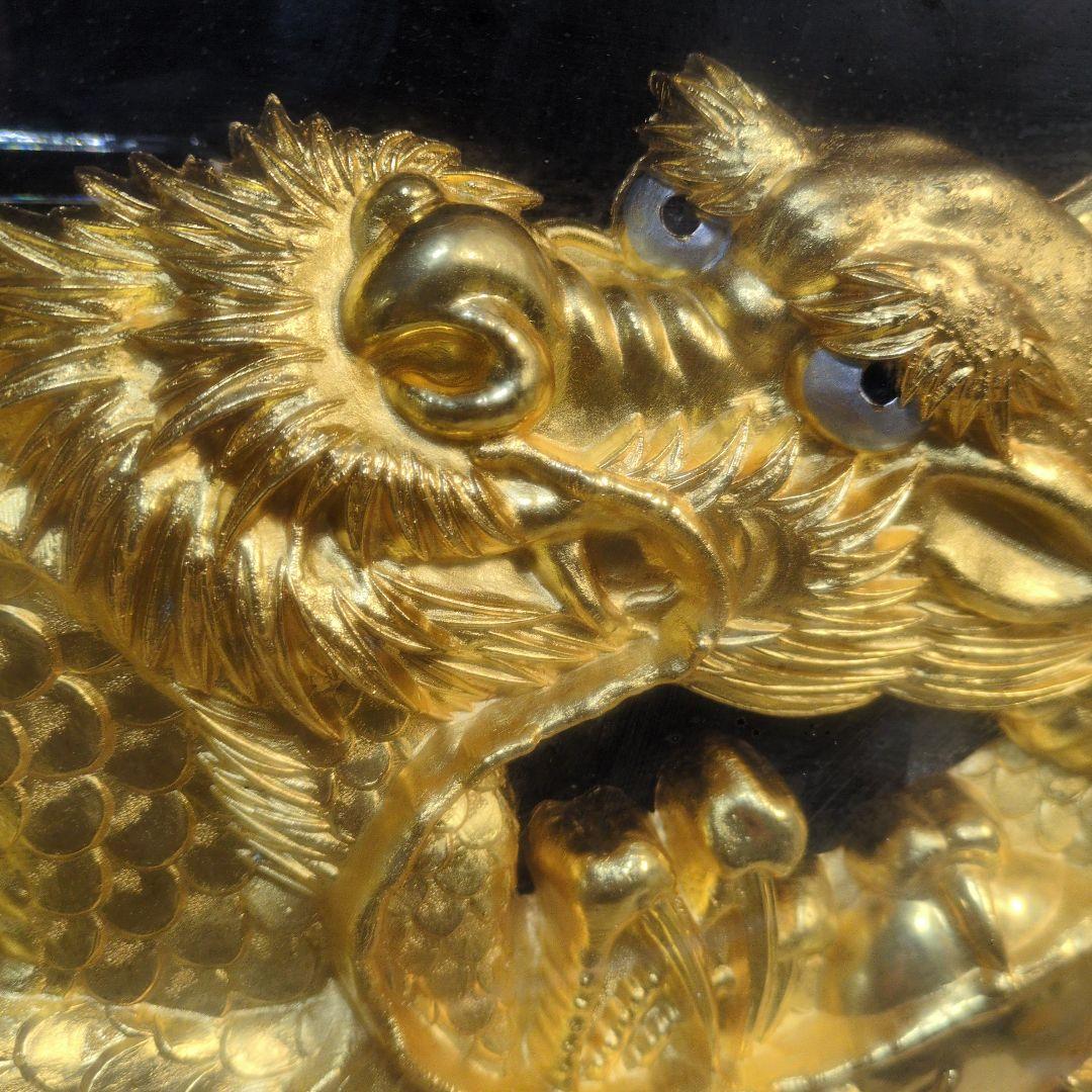 希少 松庵 純金純銀鍍金 昇龍 縁起物