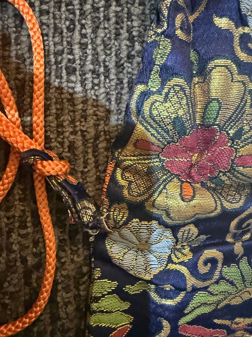 白鞘 青系花柄刺繍帯揚げ 日本刀 日本刀　刀剣　保証書付 樋入り刀身