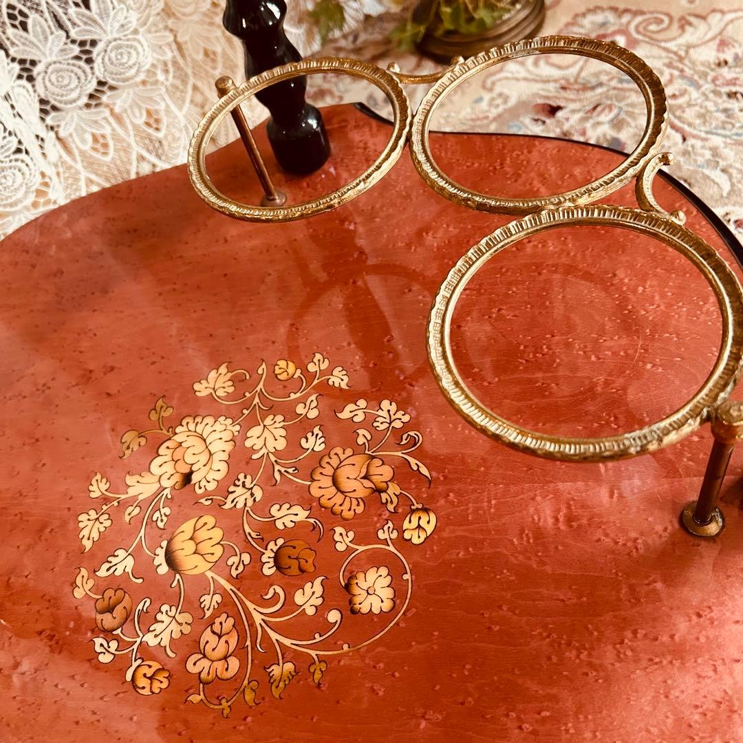 イタリア製象嵌キッチンワゴン タッセル1本 アンティーク輸入家具