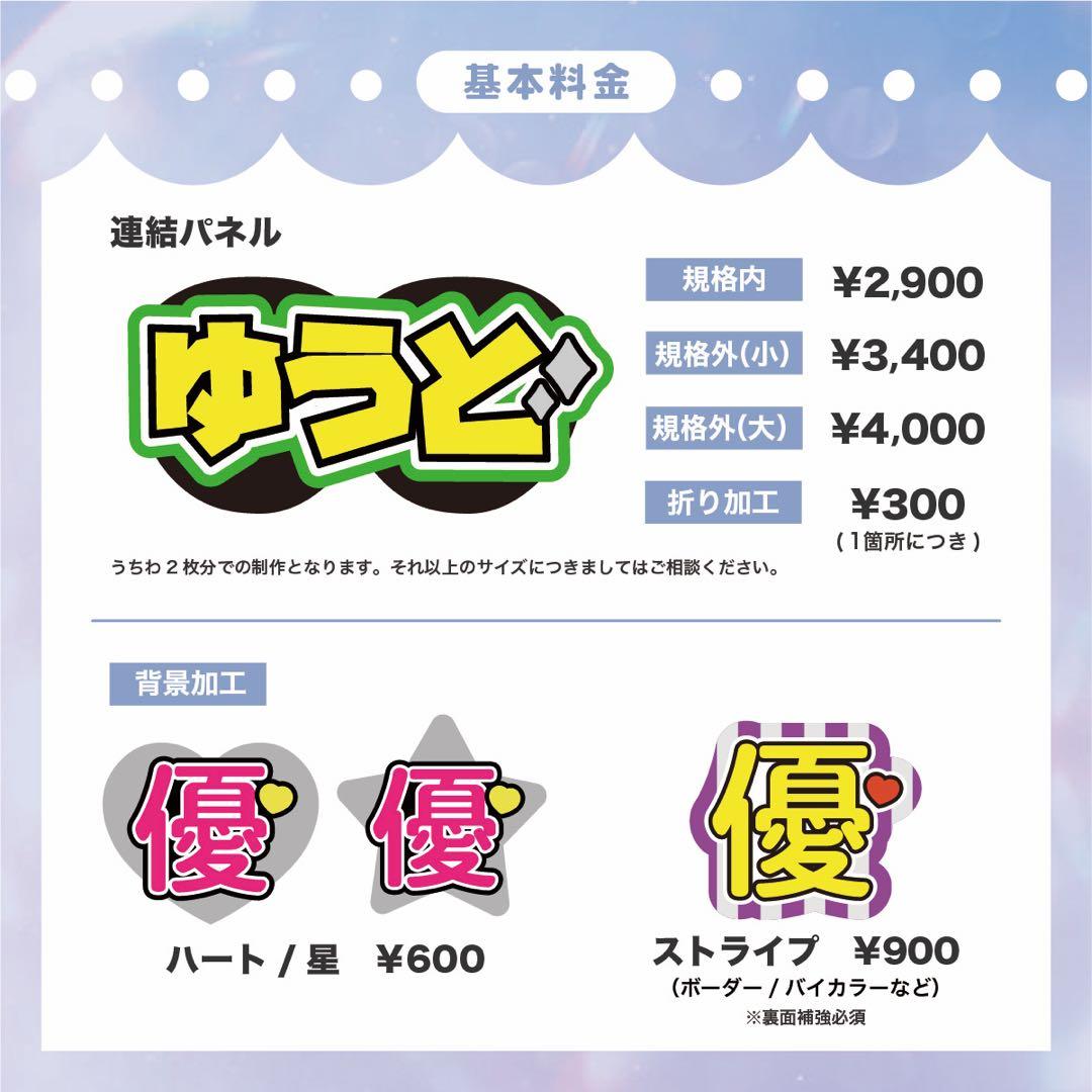 うちわ文字 連結パネル オーダー 【momoページ】