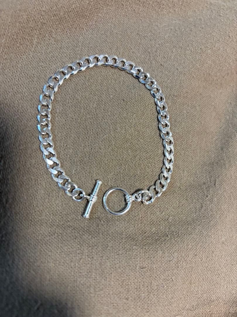 BEAMS カーブチェーンブレスレット SILVER925 極美品