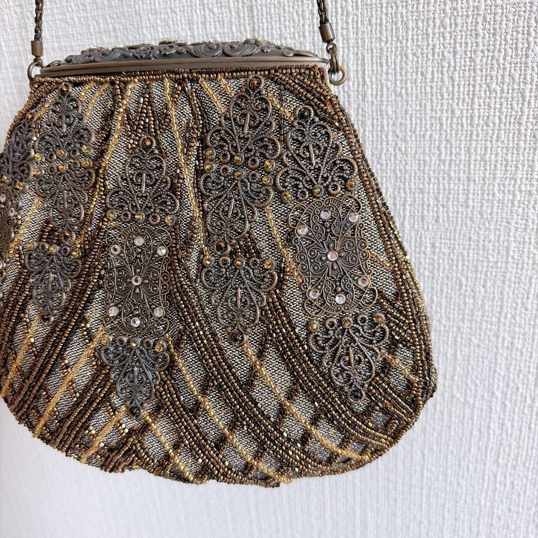 豪華　LUMY ルミーはしもと　ビーズ刺繍　ビーズバッグ　パーティーバッグ