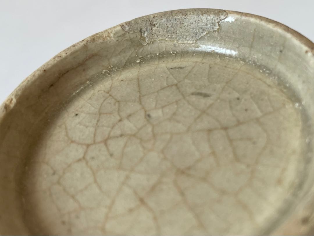 骨董 アンティーク 染付 瀬戸 瀬戸染付 陶胎染付 笹文様 飯茶碗