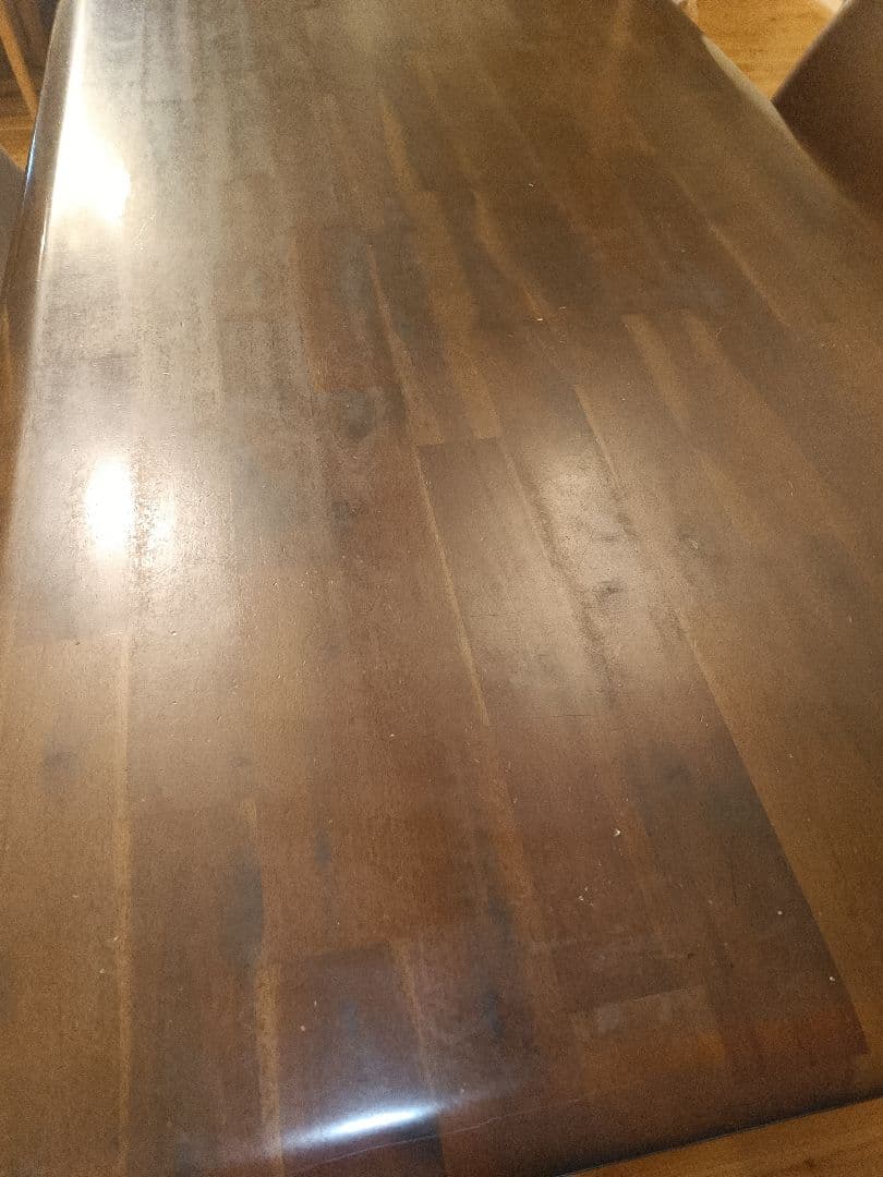 【福岡市＆近郊限定】ダイニングテーブル ダークブラウン 4脚付き