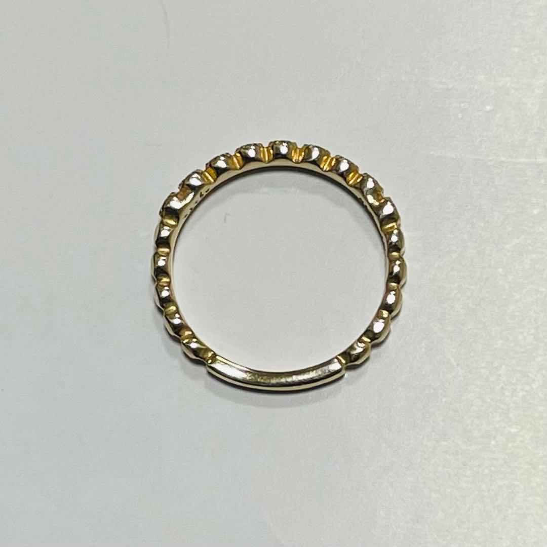 TAKAPONagete K10イエローゴールド ダイヤリングピンキー5号