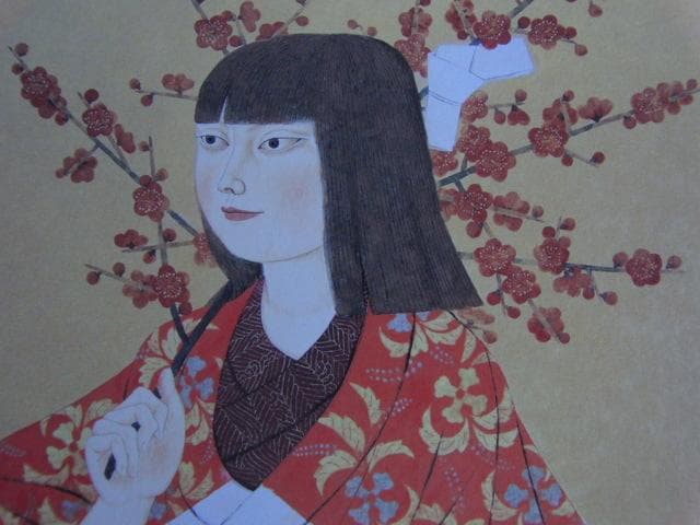 森田曠平、【文使い】、希少な額装用画集より、新品額装付、状態良好